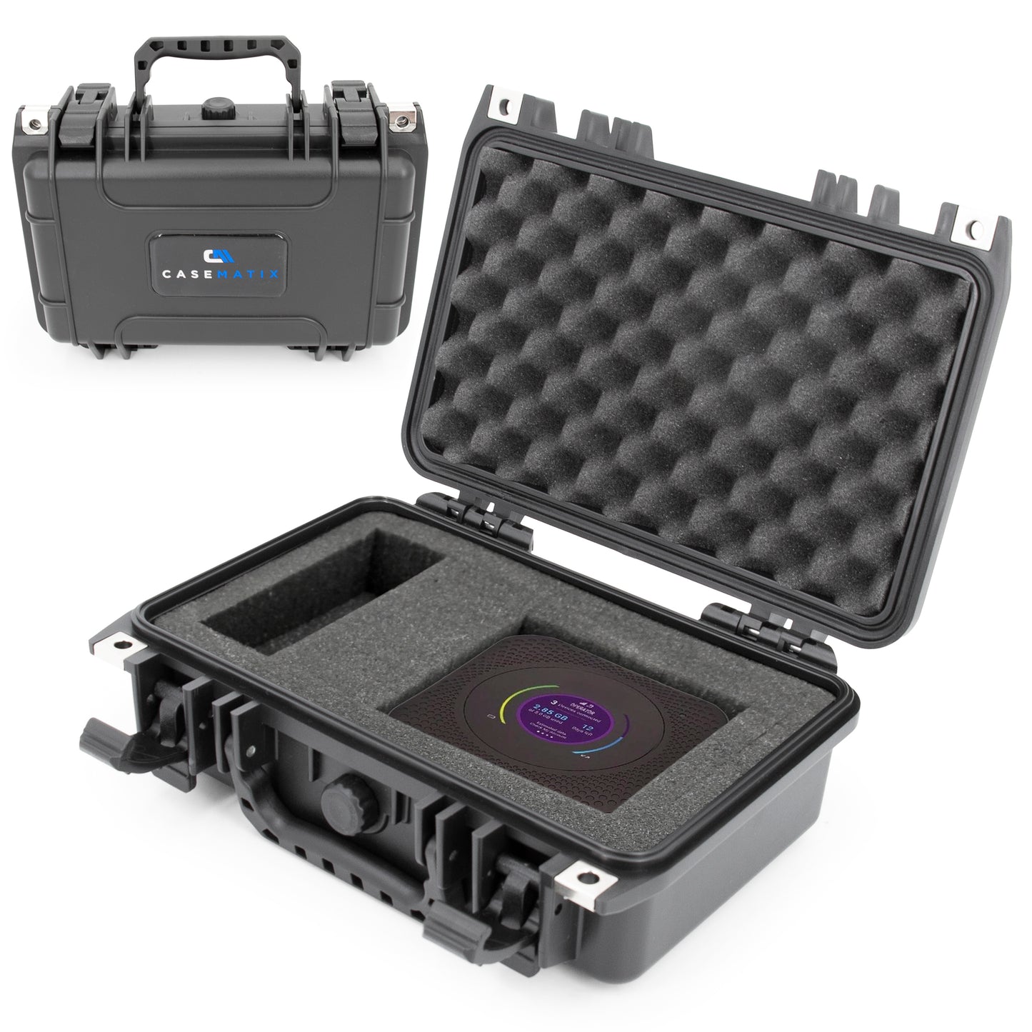 Waterproof Storage Case Compatible with NETGEAR Nighthawk M1/M5 Mobile Hotspot Router - Airtight Protection with Dual Locks & Padlock Holes