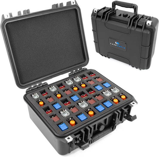 N Scale Model Train Storage Case – Hard Shell Train Storage Box Holds 40 N Gauge Trains, Waterproof Train Storage Case for Model Train Transport