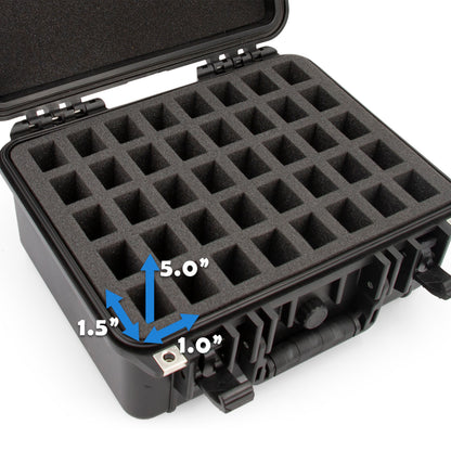 Waterproof Seed Storage Organizer Case Holds Up to 40 Seed Vials Seed Jars - Airtight Garden Seed Box for Heirloom, Vegetable Flower Seed Collections