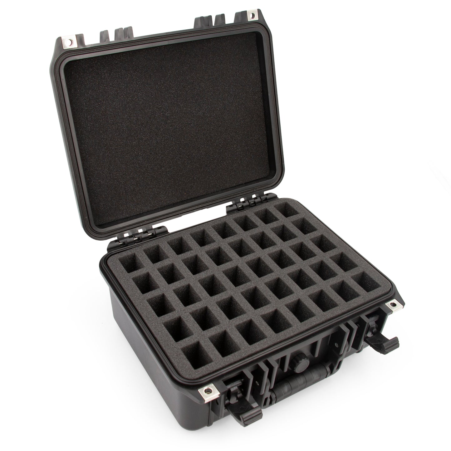CASEMATIX Large Harmonica Case for Multiple Harmonicas Compatible with Up to 40 Hohner, Fender and Other Harmonicas up to 5 inches - Hard Case Only