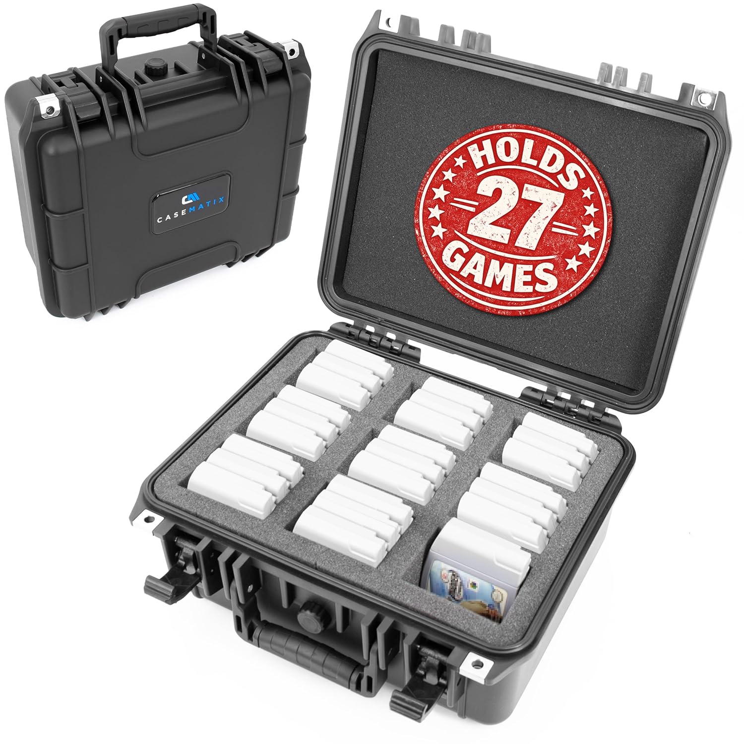 N64 Game Storage Case Fits 27 N64 Cartridges – Hard Shell