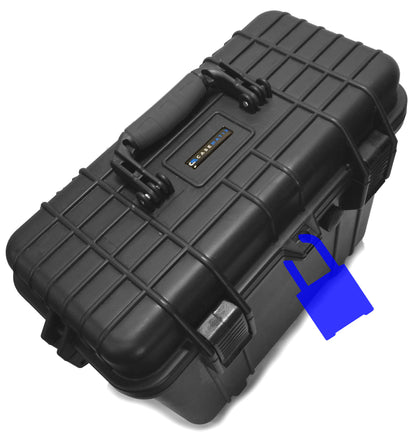 15" Waterproof Hard Travel Case with Padlock Rings and Customizable Foam - Fits Accessories up to 14” x 6” x 11.25”