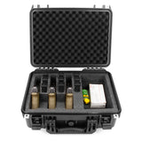 CASEMATIX TSA Approved 3 Pistol Case - 16" Waterproof Handgun Case for 3 Handguns and 9 Magazines with Accessory Storage, Gun Carrying Case