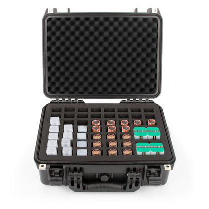16" Coin Tube Case – Waterproof Coin Storage Organizer Holds 56 Penny, Nickel, Dime & Quarter Coin Rolls or Customize for Half Dollar or Silver Eagle