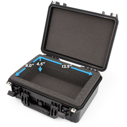 16" Waterproof Marine Case Compatible with Garmin Striker/Humminbird Helix/Lowrance - Airtight Protection with 4-Layer Customizable Foam System