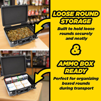 MATIX 18" Hard Shell Waterproof Ammo Case – Durable Ammo Storage Box/Ammo Box for Secure Transport and Long-Term Organization of Ammunition