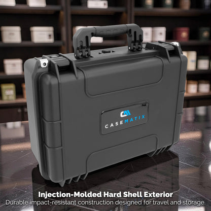 48 Pistol Magazine Storage Case and 9mm Ammo Storage Organizer - TSA Approved Hard Shell Gun Magazine Holder for 48 Clips with Accessory Storage