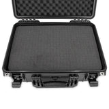 CASEMATIX 18" Waterproof Hard Travel Case with Padlock Rings and Customizable Foam - Fits Accessories up to 15.5" x 9.5" x 5"