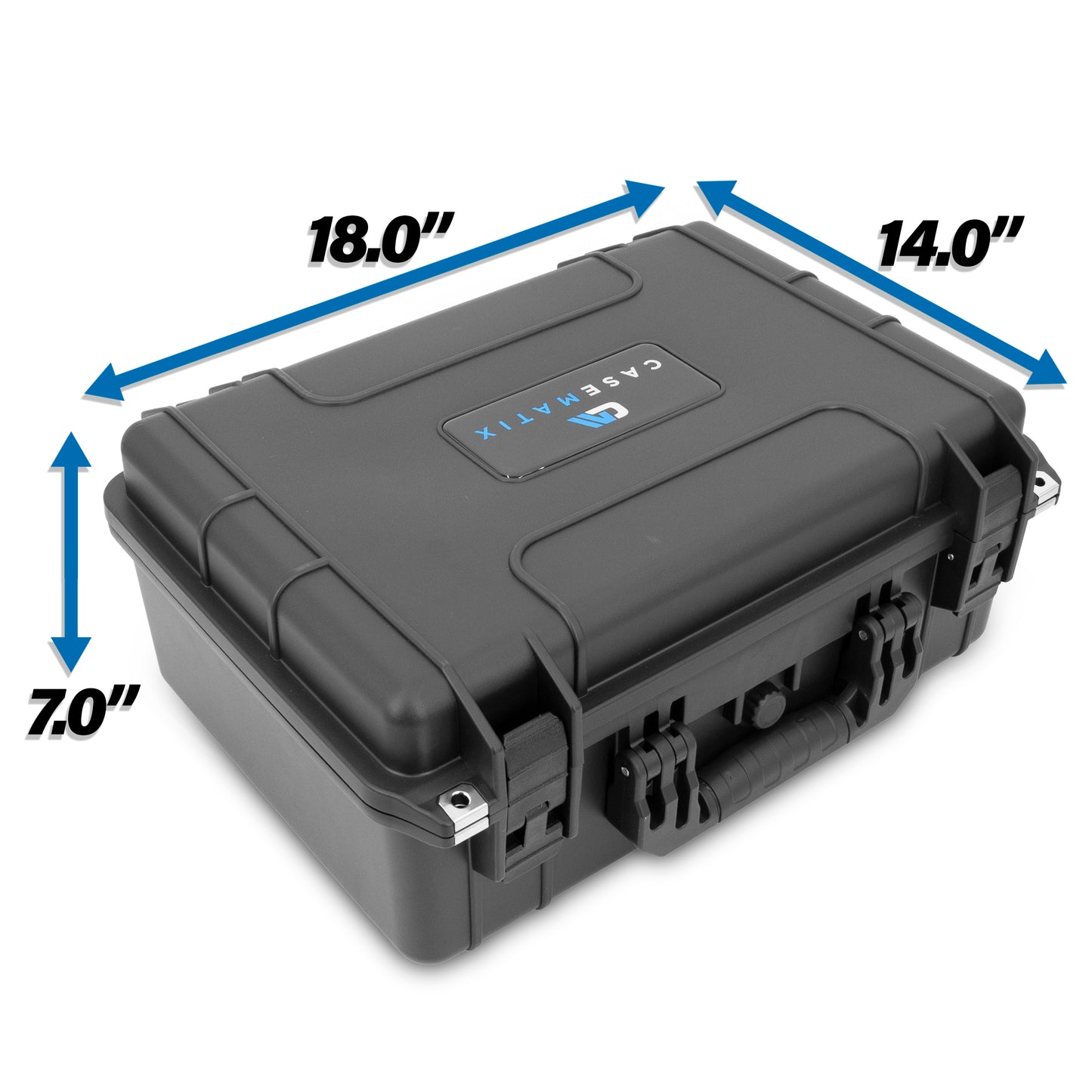 Portable Drill Battery Case Compatible with 12 Milwaukee M18 Battery Packs For Drills and M18 Tools, IPX7 Waterproof and Crushproof Hard Tool Case
