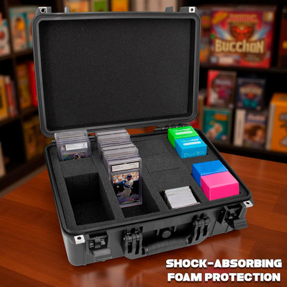 Graded Card Case Compatible with 120+ BGS PSA FGS Graded Sports Trading Cards, Waterproof Graded Slab Card Storage Box