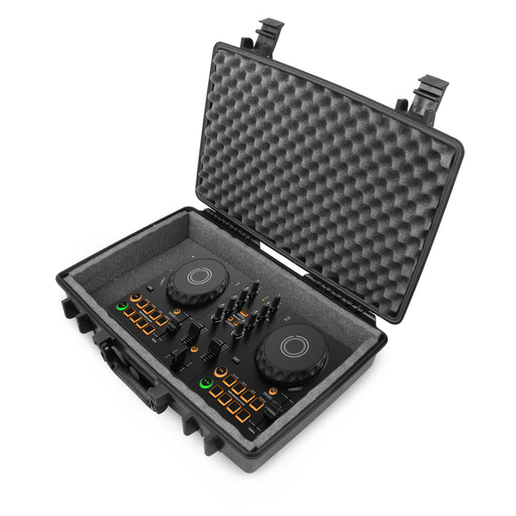 CASEMATIX Hard Case Compatible with Pioneer DJ AlphaTheta DDJ-FLX2 Compact 2-Channel DJ Controller - Includes Waterproof Carry Case Only
