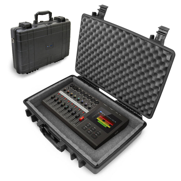 CASEMATIX Travel Case Compatible with Zoom R20 Multi Track Tabletop Recorder with Cables, Mic and More - Waterproof Carry Case for Digital Mixer Only