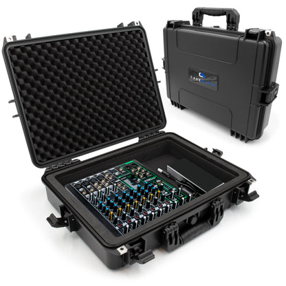 Hard Shell Audio Mixer Case Compatible with Mackie ProFX10v3 – Waterproof Travel Bag with Custom Foam for Compact 10-Channel Mixers