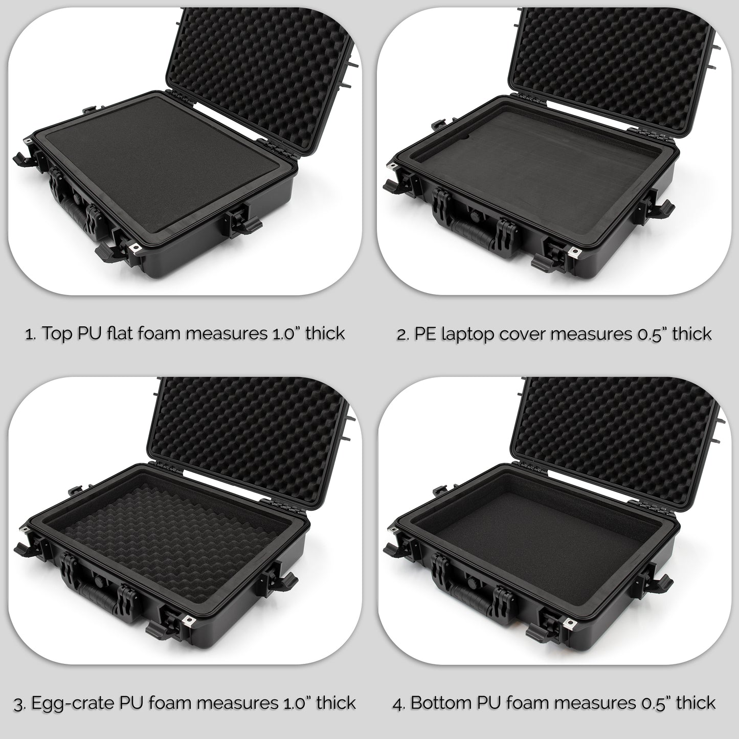 Waterproof Laptop Hard Case for 15-17 inch Gaming Laptops and Accessories - Crushproof Heavy Duty Laptop Case for 15.6 and 17.3 inch Laptops