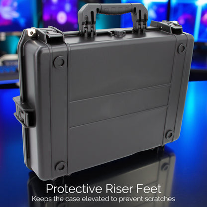 Waterproof Laptop Hard Case for 15-17 inch Gaming Laptops and Accessories - Crushproof Heavy Duty Laptop Case for 15.6 and 17.3 inch Laptops