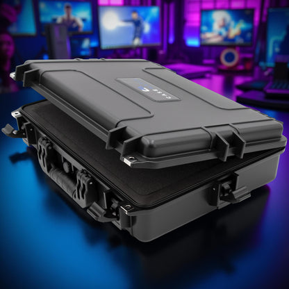 Waterproof Laptop Hard Case for 15-17 inch Gaming Laptops and Accessories - Crushproof Heavy Duty Laptop Case for 15.6 and 17.3 inch Laptops