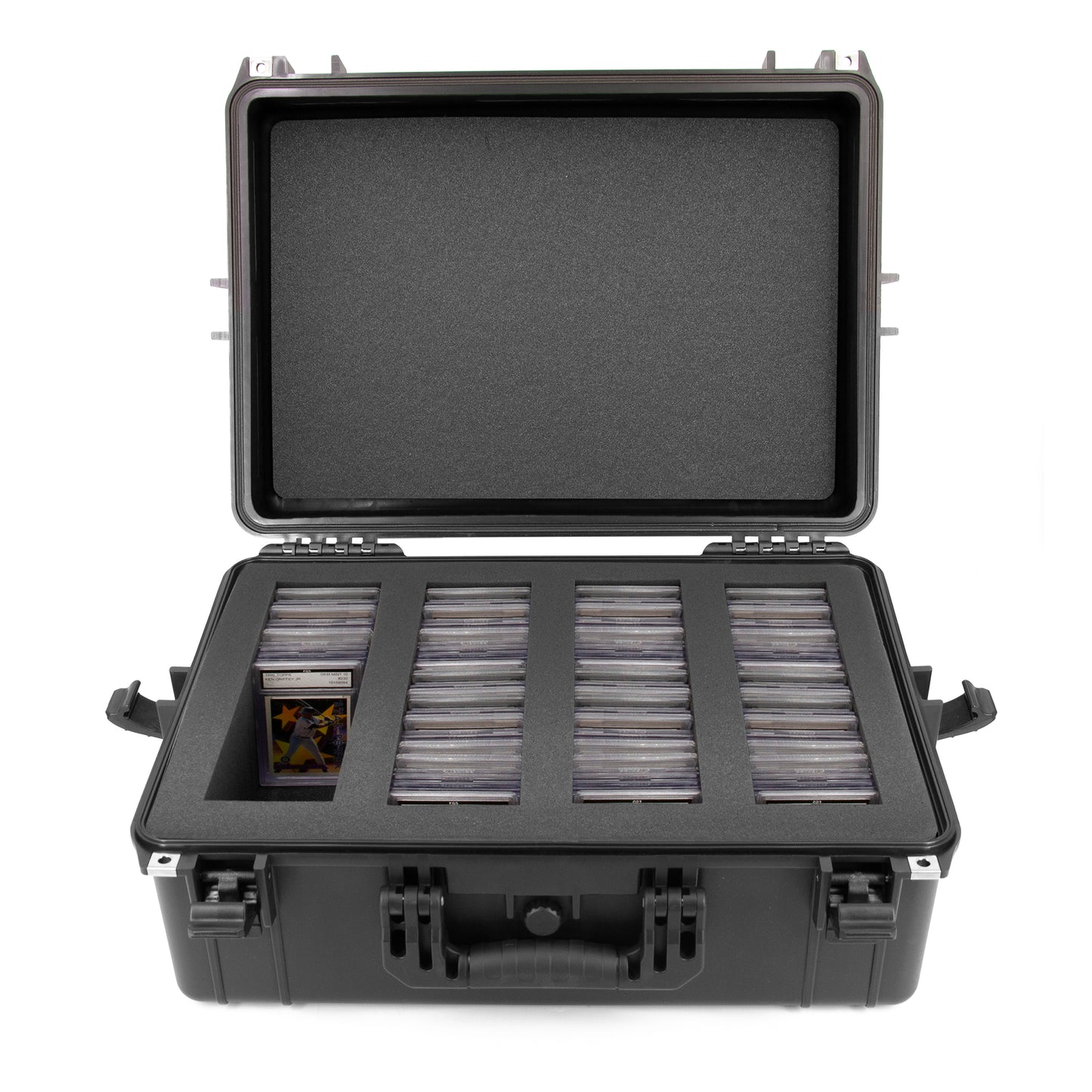 XL Graded Card Case Compatible with 160+ BGS PSA FGS Graded Sports Trading Cards, Waterproof Graded Slab Card Storage Box