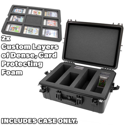 XL Graded Card Case Compatible with 160+ BGS PSA FGS Graded Sports Trading Cards, Waterproof Graded Slab Card Storage Box
