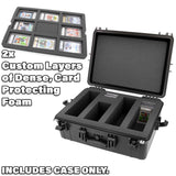 CASEMATIX XL Graded Card Case Compatible with 160+ BGS PSA FGS Graded Sports Trading Cards, Waterproof Graded Slab Card Storage Box