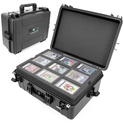 XL Graded Card Case Compatible with 160+ BGS PSA FGS Graded Sports Trading Cards, Waterproof Graded Slab Card Storage Box