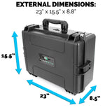 Casematix Waterproof Travel Case Fits Square Register POS System Stand and Accessories, Impact Resistant Foam