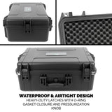 Casematix Waterproof Travel Case Fits Square Register POS System Stand and Accessories, Impact Resistant Foam