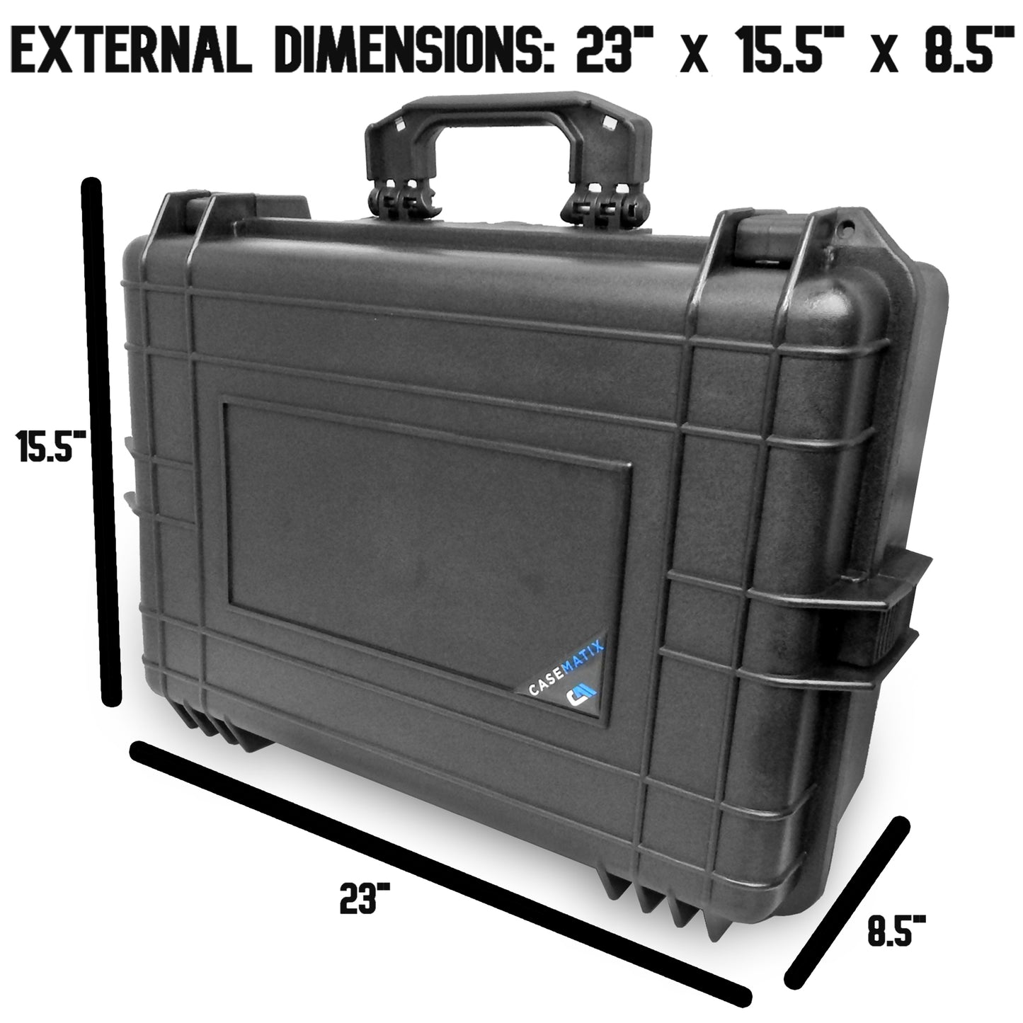 23" Customizable Wireless Microphone System Hard Case fits Sennheiser, Shure, Audio-Technica, AKG Receiver, Transmitter and Other Microphone Systems