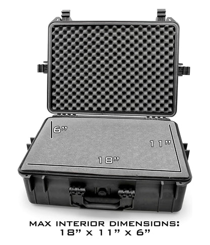 23" Customizable Wireless Microphone System Hard Case fits Sennheiser, Shure, Audio-Technica, AKG Receiver, Transmitter and Other Microphone Systems