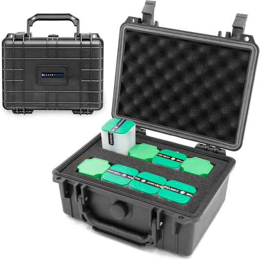 American Silver Eagle Coin Case – 9” Waterproof Hard Shell Coin Storage Box with Custom Foam Interior, Secure Travel Case for Silver Eagle Coin Tubes