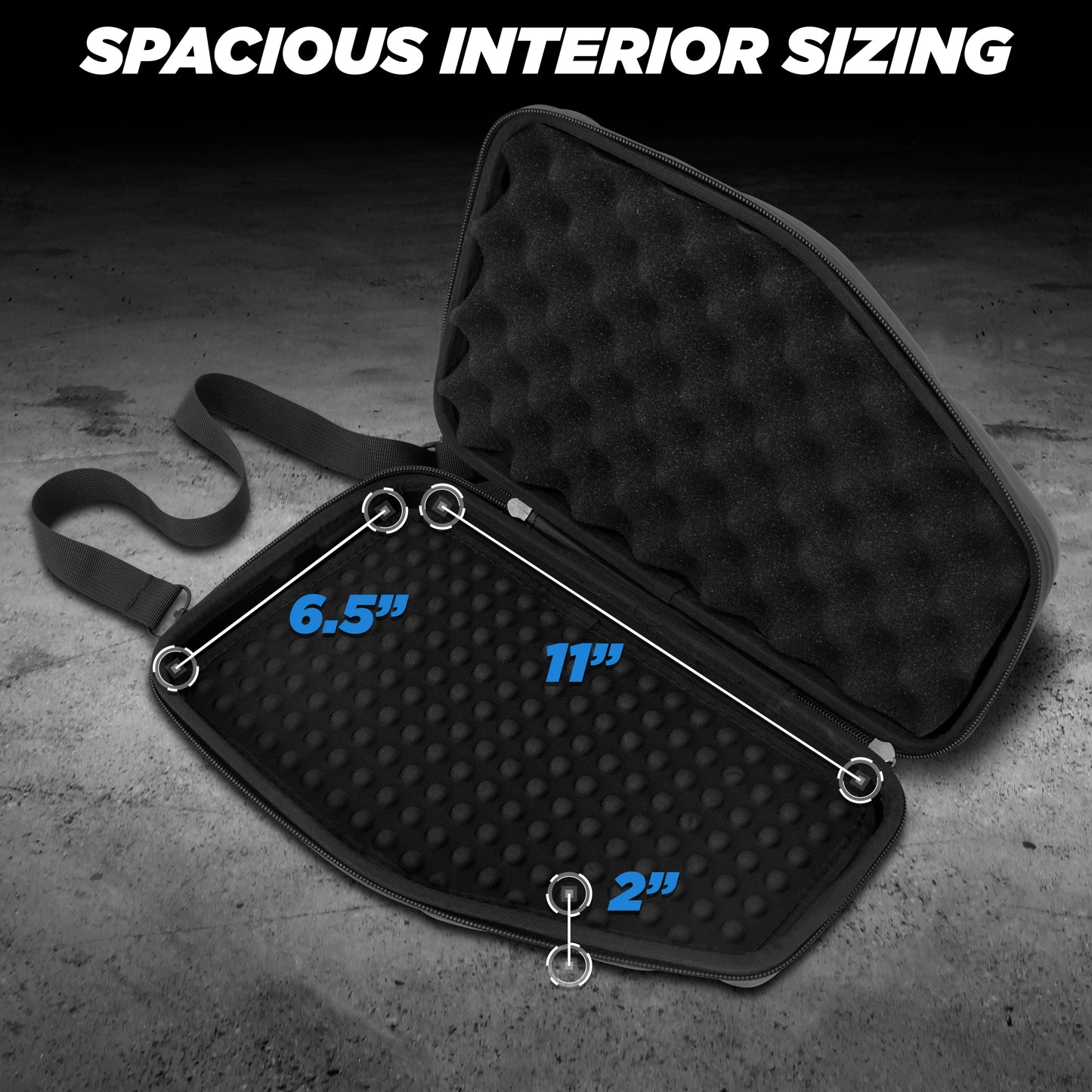 Locking Pistol Case Fits Small to Large 9mm Pistols with Room For Extra Clips and Attachments - Premium Handgun Case with Lock Zippers