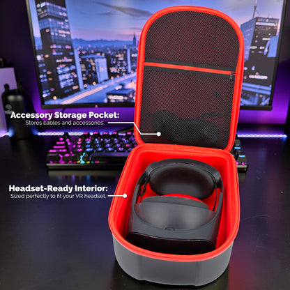 Carrying Case Compatible with HTC Vive Focus Vision VR Headset – Hard Shell EVA Travel Case with Accessory Pocket & Shoulder Strap