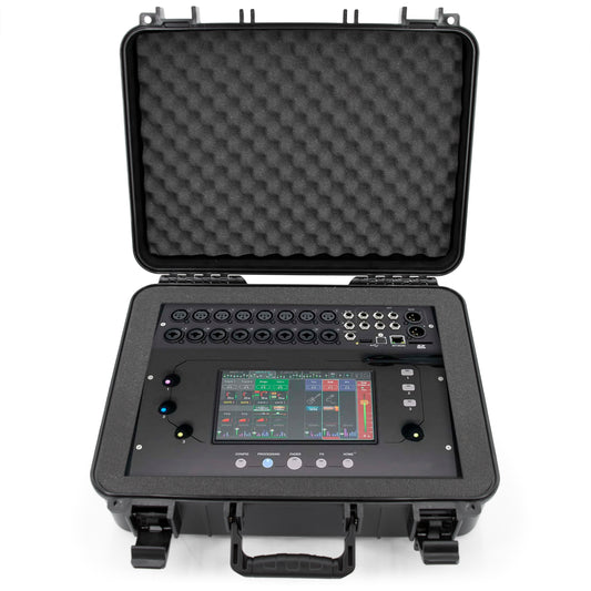 Hard Travel Case Compatible with Allen & Heath CQ-18T Digital Mixer – Customizable Foam Interior & Protective Padded Carrying Case For Mixers