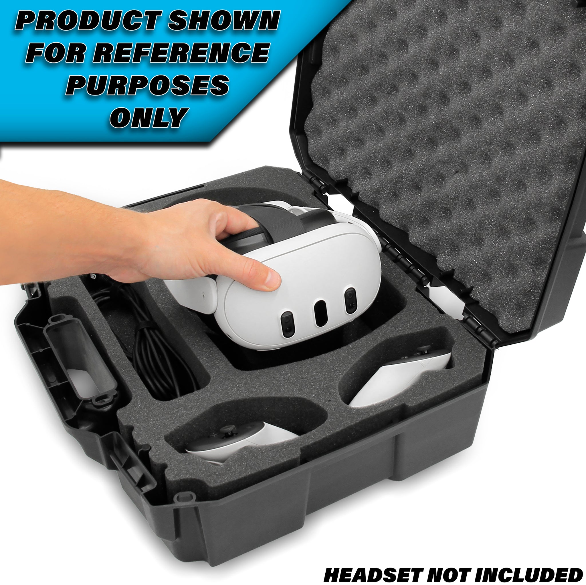 CASEMATIX Carry Case Compatible with Meta Quest 3 Elite Strap Bundle and Meta  Quest VR Gaming Headset & Accessories in Precision Cut Foam