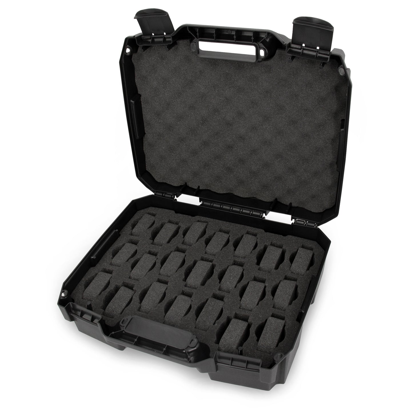 Watch Travel Case With 42 Watch Roll Holder Slots - Hard Shell Watch Case With Custom Foam Interior - Watch Storage Fits 24mm to 56mm Faces