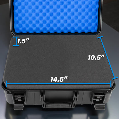 Customizable 2-Way Radio Hard Shell Case Fits Walkie Talkies & CB Radios Compatible with Baofeng, Midland, Motorola Talkabout, Retevis, Uniden & More