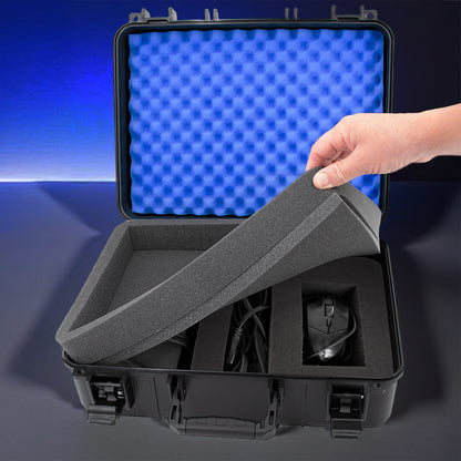 15.6 Inch Hard Laptop Case – Rugged Shockproof Travel Case with Foam Protection Fits 15” Gaming Laptops Up to 14.5 x 10.5, Charger & Accessory Storage