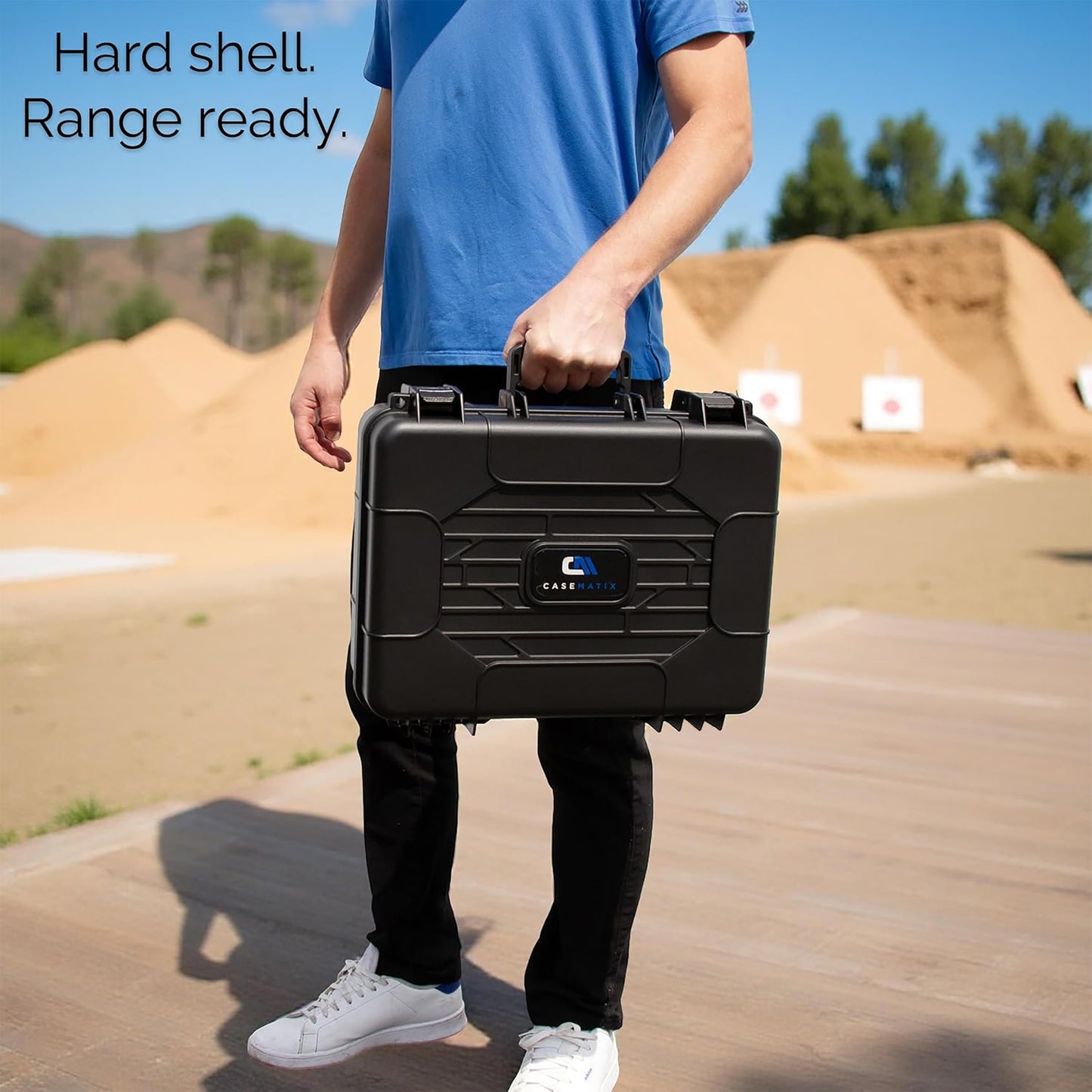 Hand Gun Case – TSA Approved Hard Pistol Case with Dual-Layer Pluck Foam, Secure Pistol Box for Multiple Pistols, Magazines & Firearm Accessories