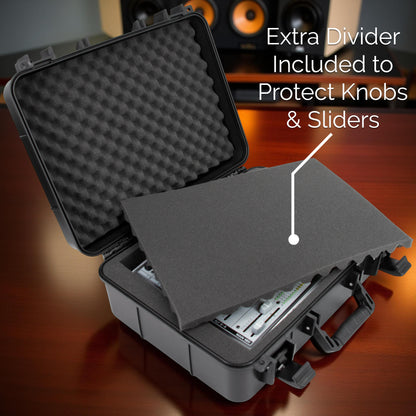 16" Hard Shell Audio Mixer Travel Case – Protective Carrying Case Compatible with Behringer Xenyx X1204USB, 1204USB, 1202FX, 802, QX1202USB, 1002