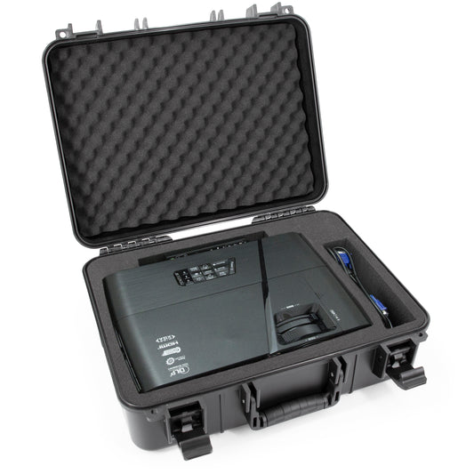 Projector Hard Case with Custom Foam Compatible With Epson VS240, EX3240, VS345, VS340, VS335W, EX7240 Pro, EX5240 – Fits Up to 14.5" x 10.5" x 4.5"