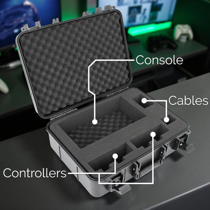 Hard Shell Travel Case Compatible with Xbox Series S Console, Controllers, Games and Other Xbox Series S Accessories - Custom Foam Interior