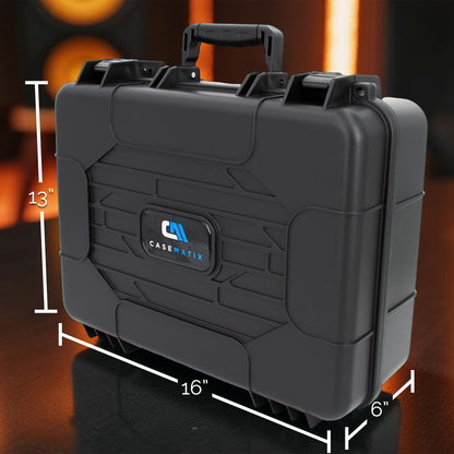 Travel-Ready Miniature Case with Hard Shell & Pluckable Foam – Fits Warhammer 40K, DND, RPG Minis, Large Units, Vehicles, and Figures