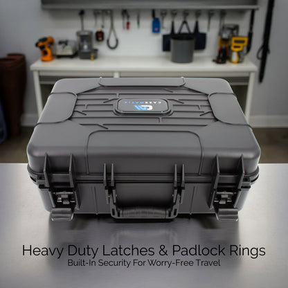 Hard Travel Case Compatible with Allen & Heath CQ-18T Digital Mixer – Customizable Foam Interior & Protective Padded Carrying Case For Mixers