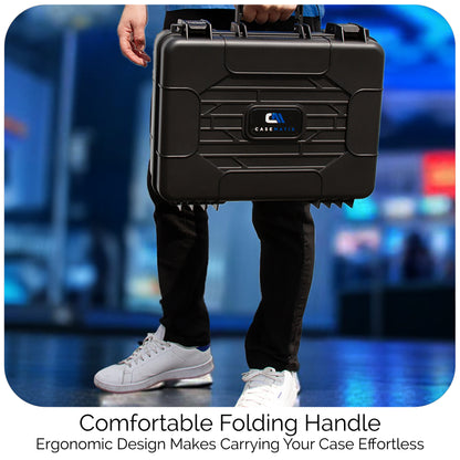 Portable Printer Case for HP OfficeJet 250 – Hard Shell with Custom Foam, Ink & Cable Storage, Carry Handle, Padlock Rings – Case Only