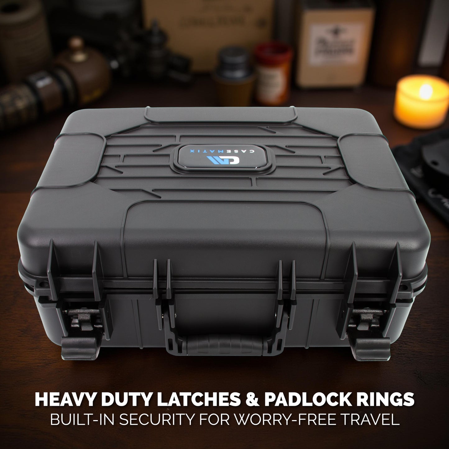 Travel-Ready Miniature Case with Hard Shell & Pluckable Foam – Fits Warhammer 40K, DND, RPG Minis, Large Units, Vehicles, and Figures