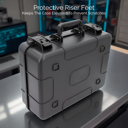 Portable Printer Case for HP OfficeJet 250 – Hard Shell with Custom Foam, Ink & Cable Storage, Carry Handle, Padlock Rings – Case Only