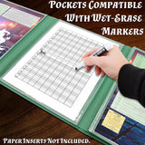 DM Screen 8-Panel Deluxe GM Screen - Eight Panel Folding Dungeon Master Screen for TTRPGs - Inserts Not Included - Black, Brown or Green Options