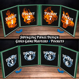 DM Screen 8-Panel Deluxe GM Screen - Eight Panel Folding Dungeon Master Screen for TTRPGs - Inserts Not Included - Black, Brown or Green Options