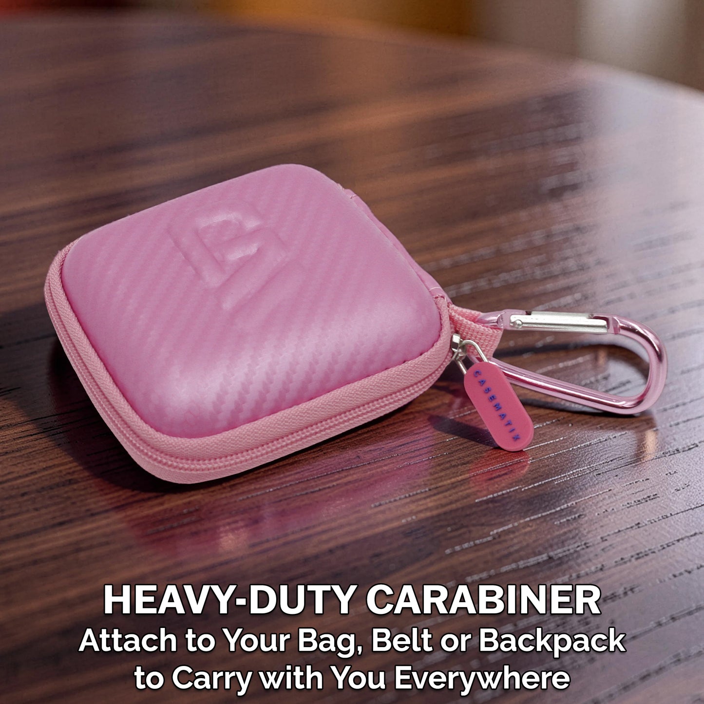 Carrying Case Compatible with Logitech Mobi Fold Foldable Wireless Mouse – Hard Shell EVA Travel Case with Accessory Pocket, Pink