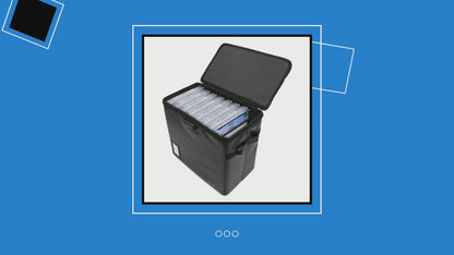 Graded Comic Book Storage Fits 30+ CGC Graded Comics, Fire Resistant Comic Book Bin with 3 Padded Comic Box Dividers and Comic Case Lock