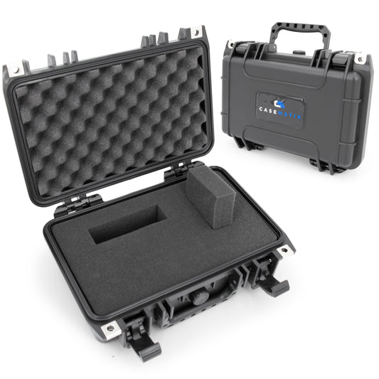 12" Waterproof Hard Travel Case with Padlock Rings and Customizable Foam - Fits Accessories up to 9" x 5" x 2.75"